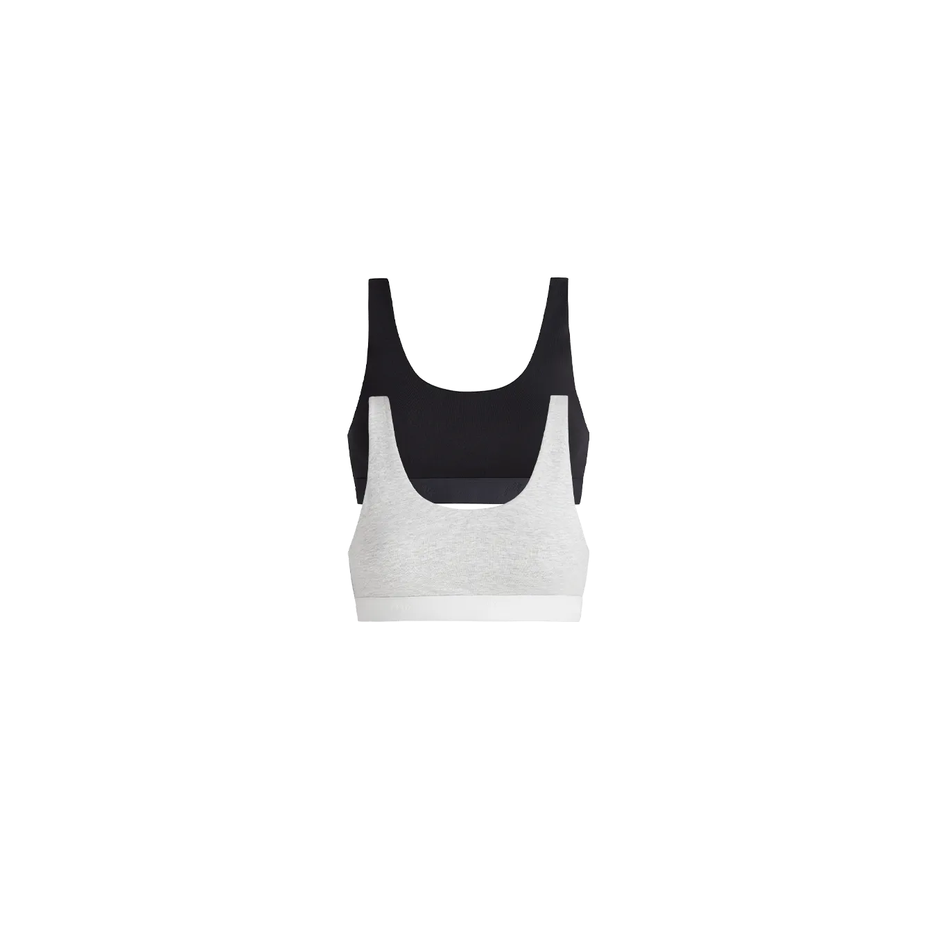 Stretch Cotton U-Neck Bralette 2-pack | Cotton Classic Pack
