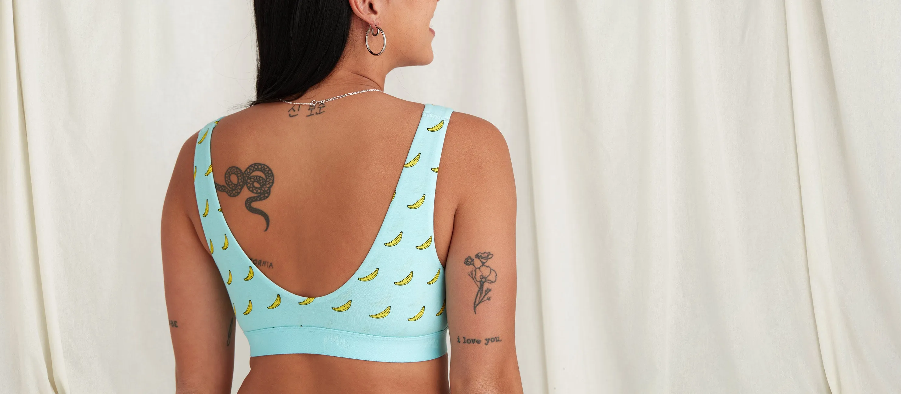 Stretch Cotton U-Neck Bralette | Go Bananas