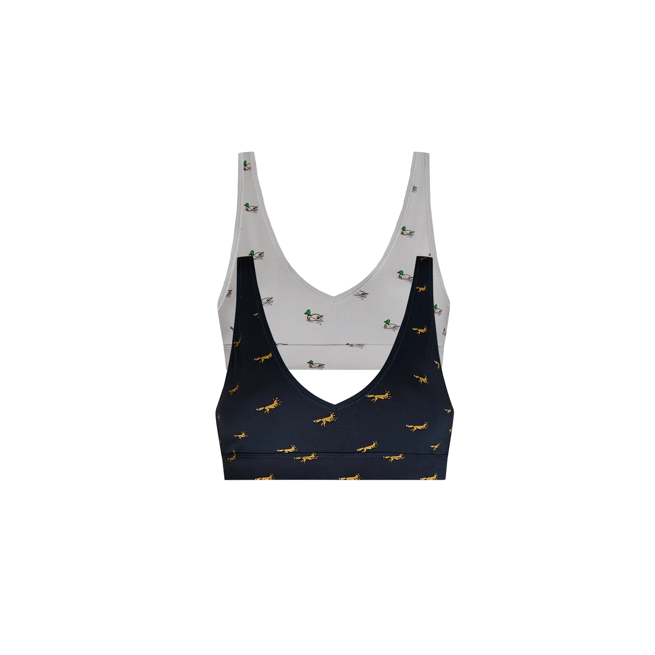 Stretch Cotton V-Neck Bralette 2-Pack | Cotton Adventurous Pack