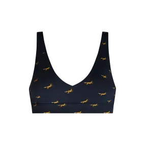 Stretch Cotton V-Neck Bralette | Foxes