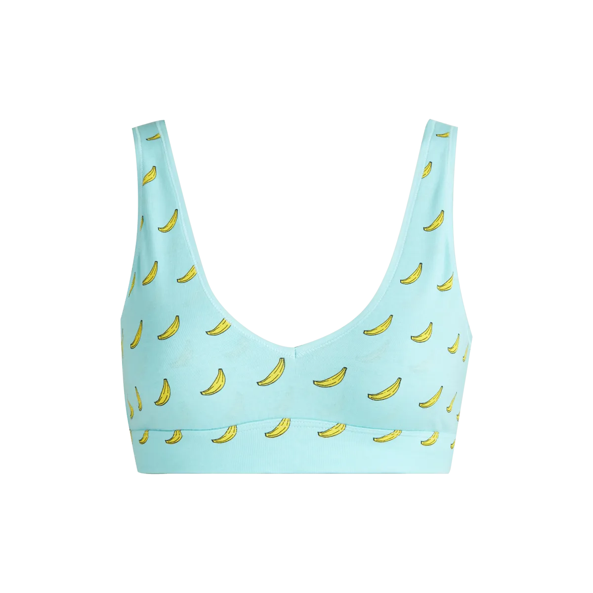 Stretch Cotton V-Neck Bralette | Go Bananas