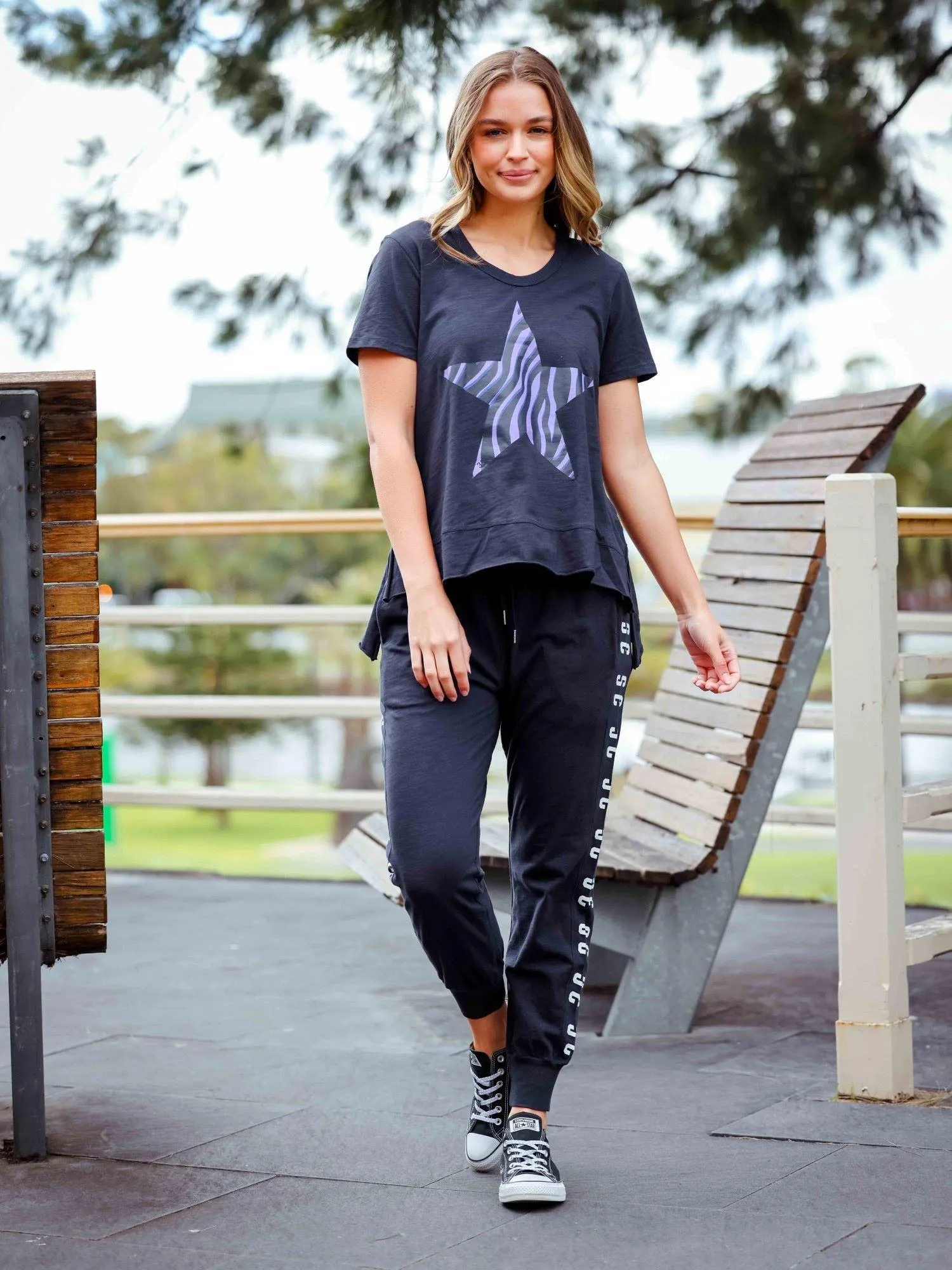 Sue Tiger Star White T Shirt