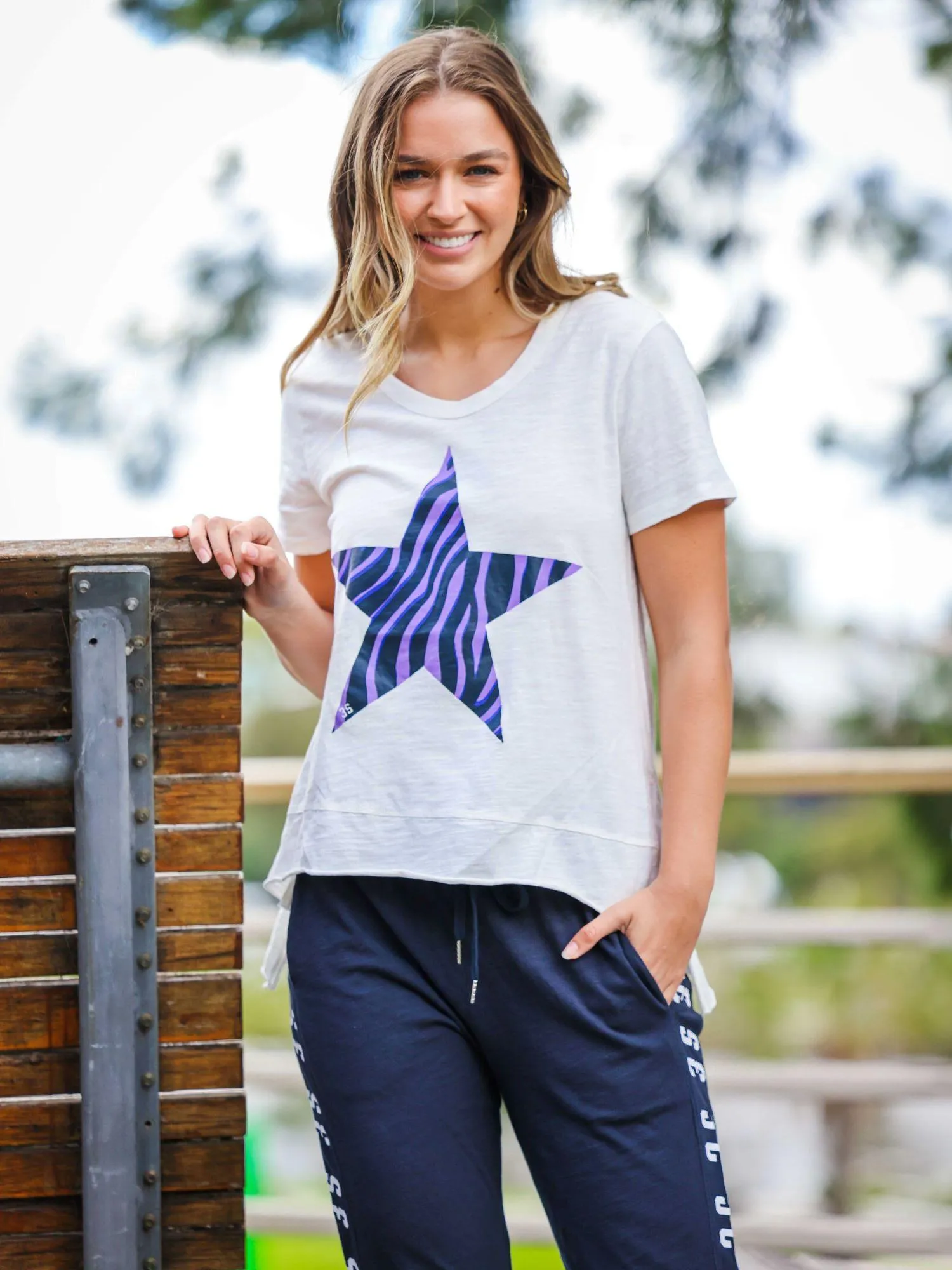 Sue Tiger Star White T Shirt