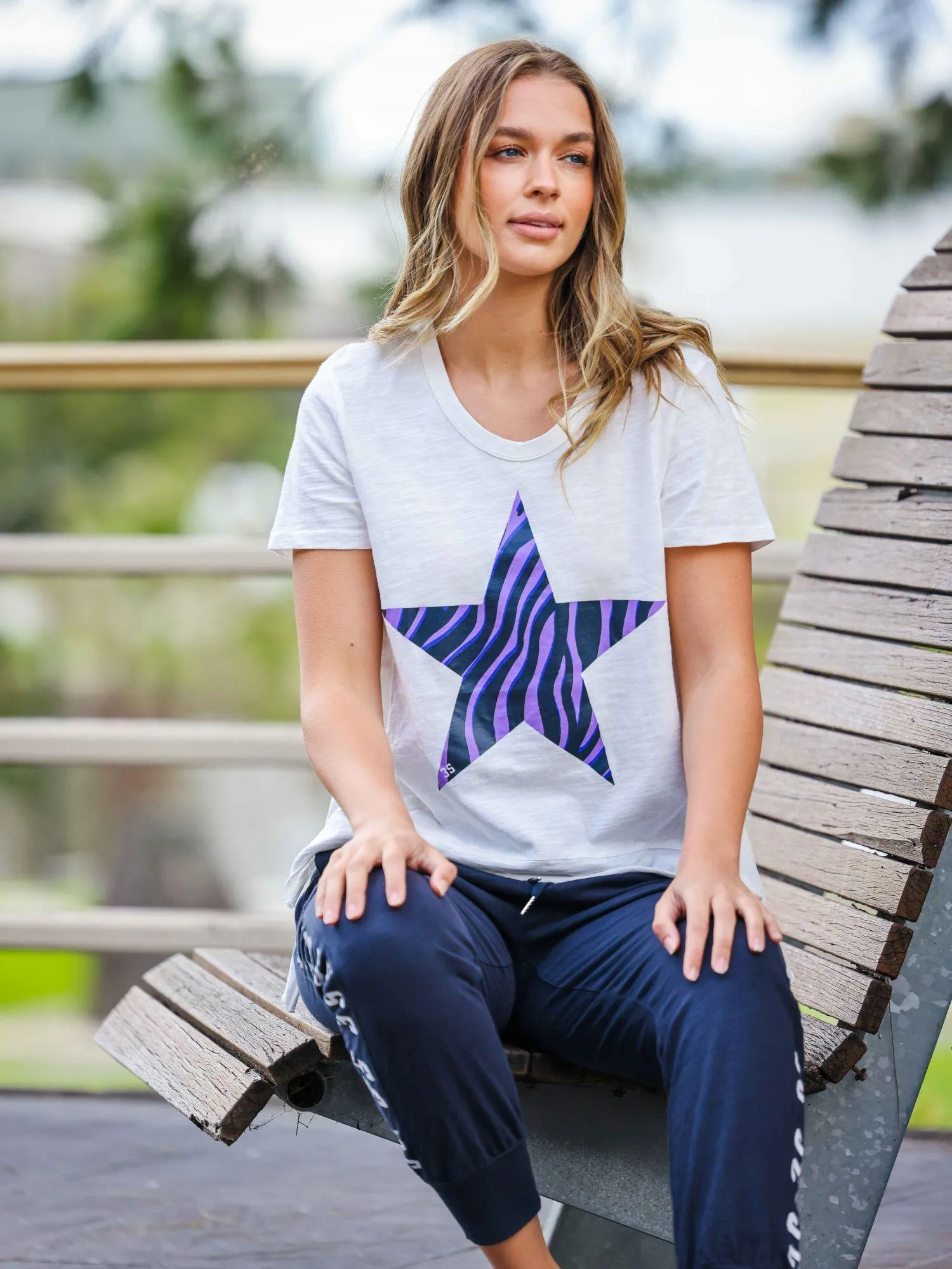 Sue Tiger Star White T Shirt