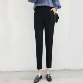 Summer Elastic Waist Office Harem Pants
