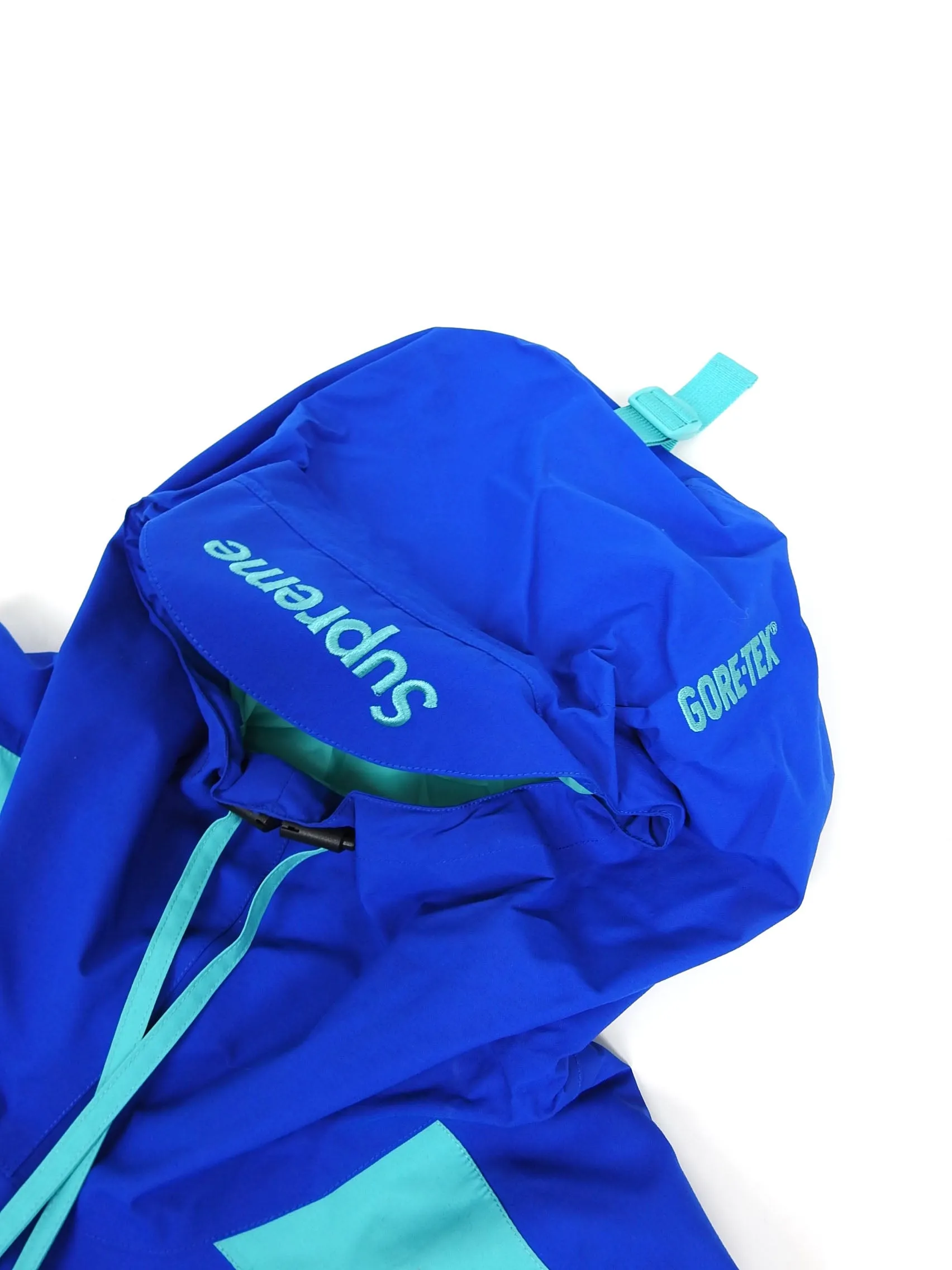 Supreme x The North Face Gore-tex Blue Expedition Pullover Jacket Size Medium