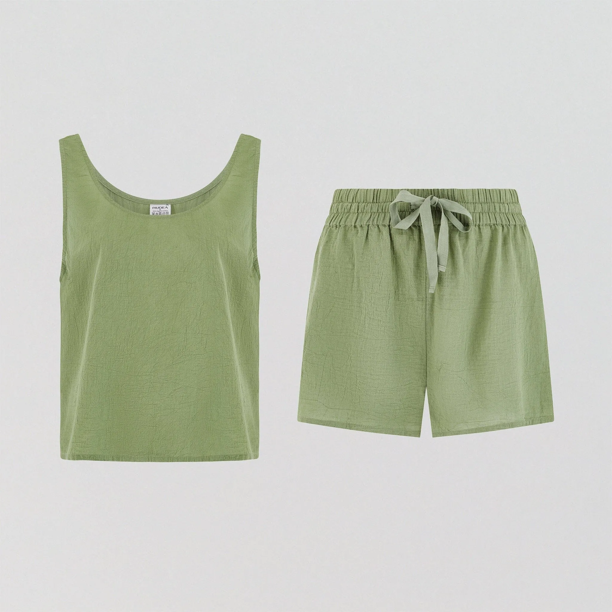 Tank & boxer sleep short set [Sage]