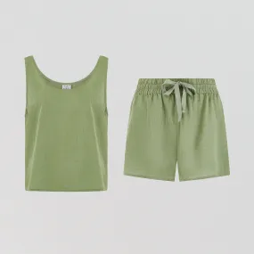 Tank & boxer sleep short set [Sage]