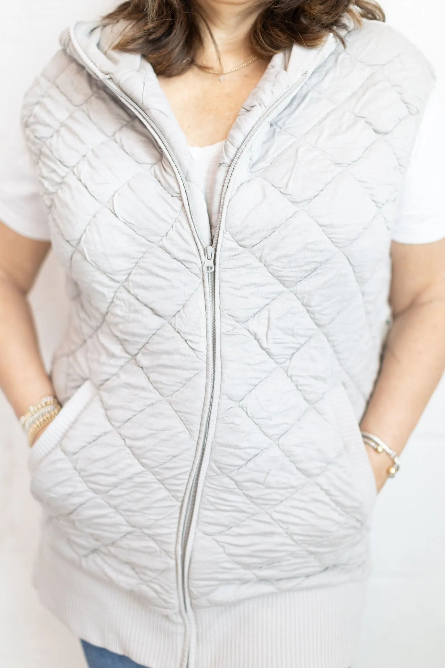 Taupe Quilted Vest