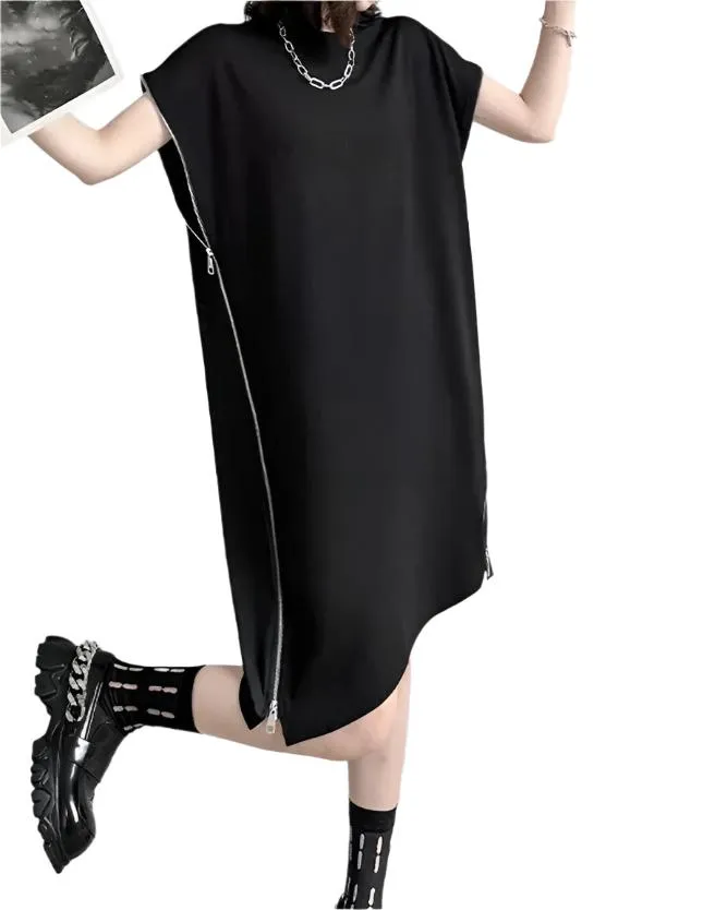 TEEK - Black Zip Side Dress