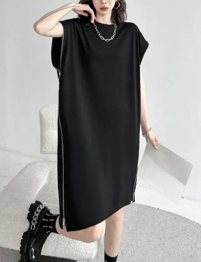 TEEK - Black Zip Side Dress
