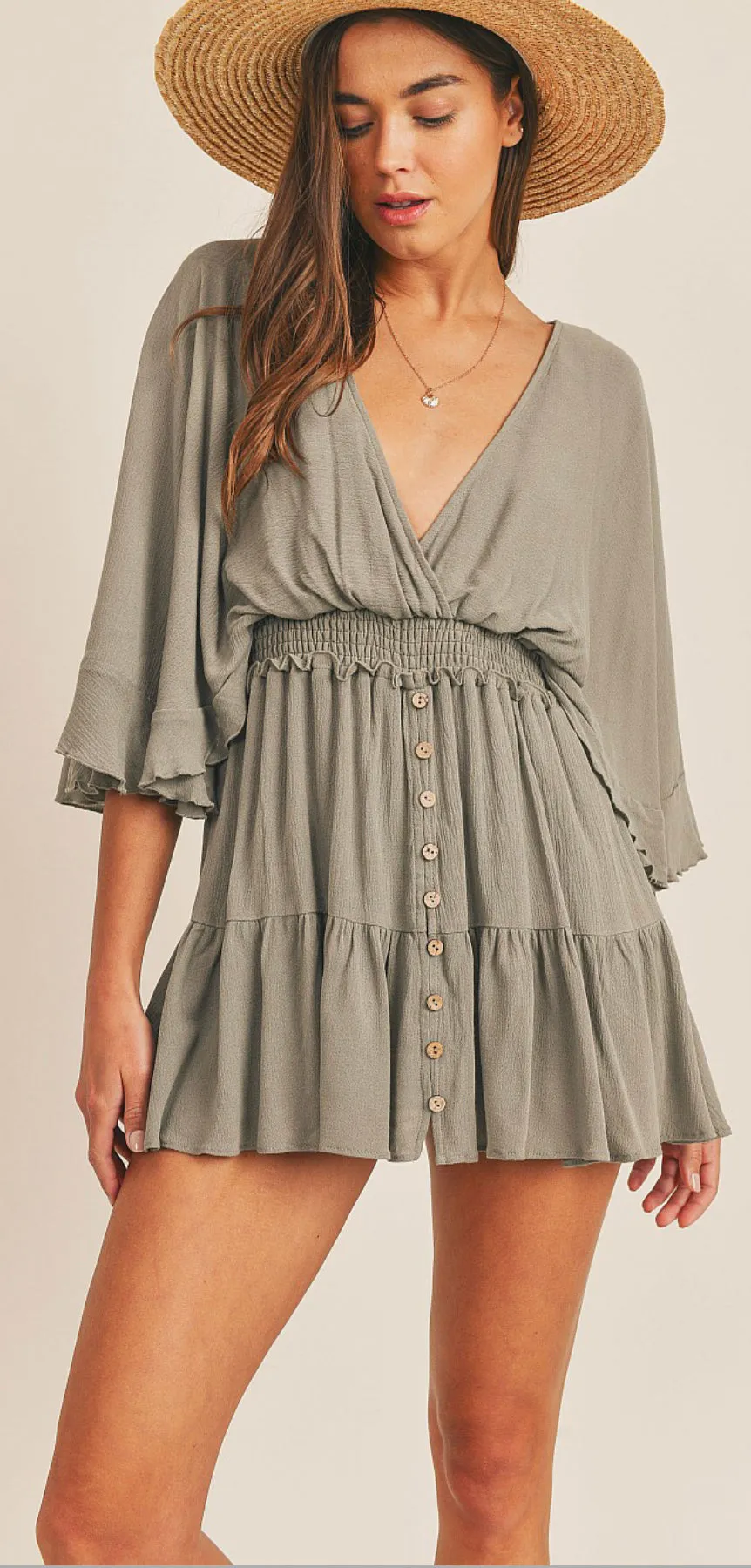 The Gina Romper - Black or Olive [S-L]
