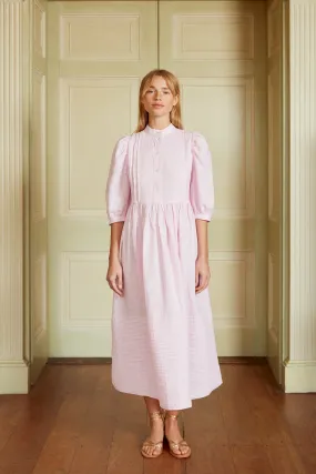 THE PINTUCK DRESS | Rose Pink Chambray (Jessica Diner edit)