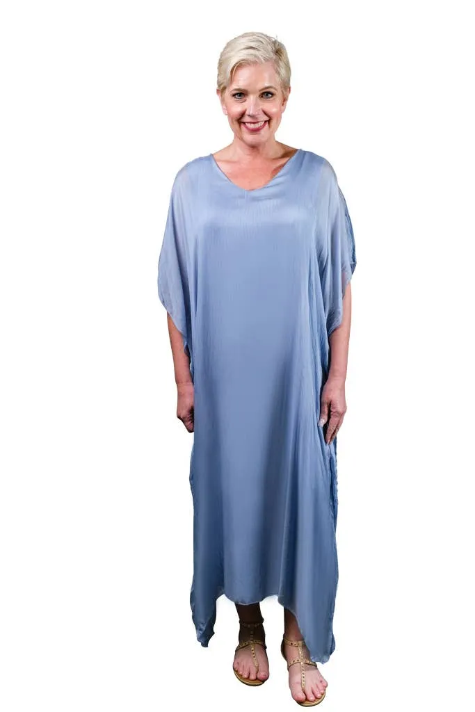 TINA Stephens Italy Helen Silk Kaftan Long Dress
