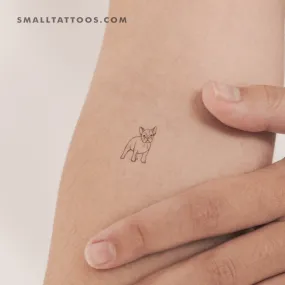 Tiny French Bulldog Temporary Tattoo (Set of 3)