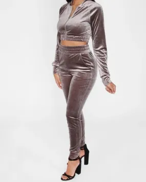 Tracy Velour Track Pants Set