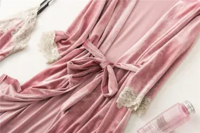 Two pieces Velvet sleepwear