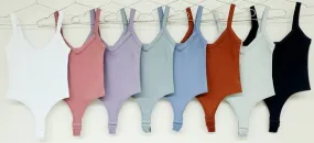 V-neck Ribbed Bodysuit
