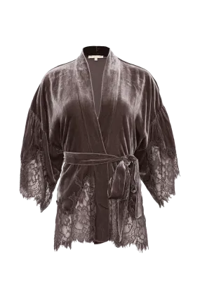 Velvet Coco Lace Kimono Fudge