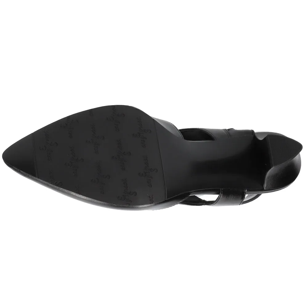 Venue Zippered Block Heel Asymmetrical Pumps