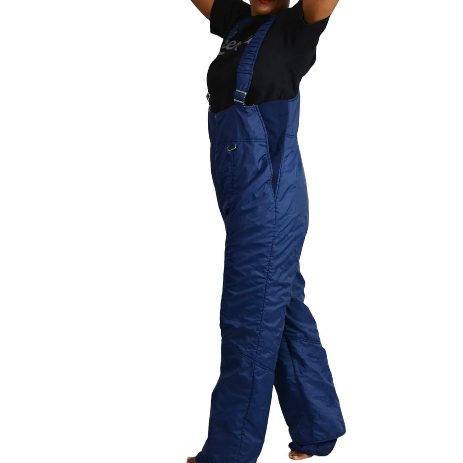 White Stag Bib Overall Snow Pants Suspender Jumpsuit Blue Gaiters Snow Suit Ski 80s Size 38 Mens