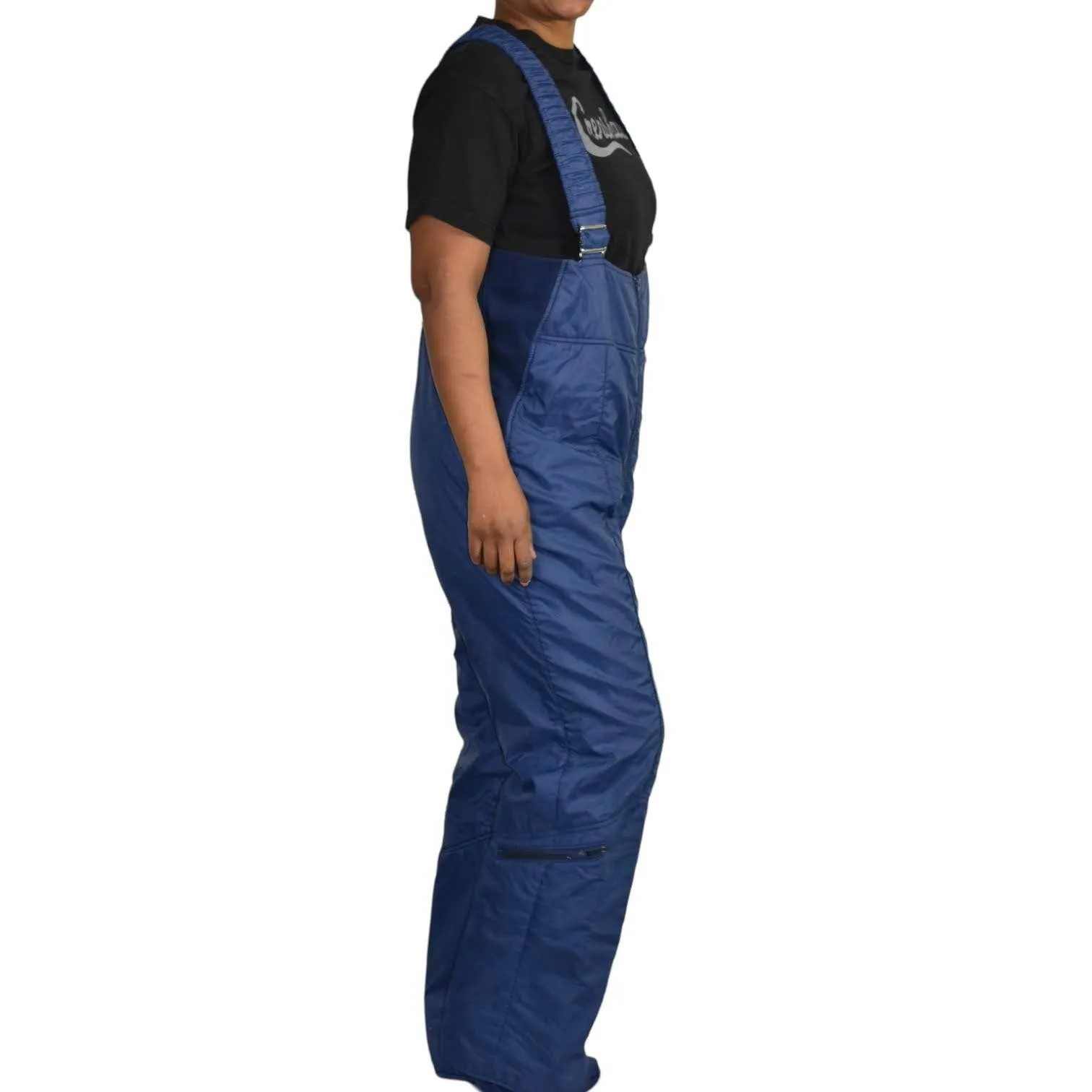 White Stag Bib Overall Snow Pants Suspender Jumpsuit Blue Gaiters Snow Suit Ski 80s Size 38 Mens