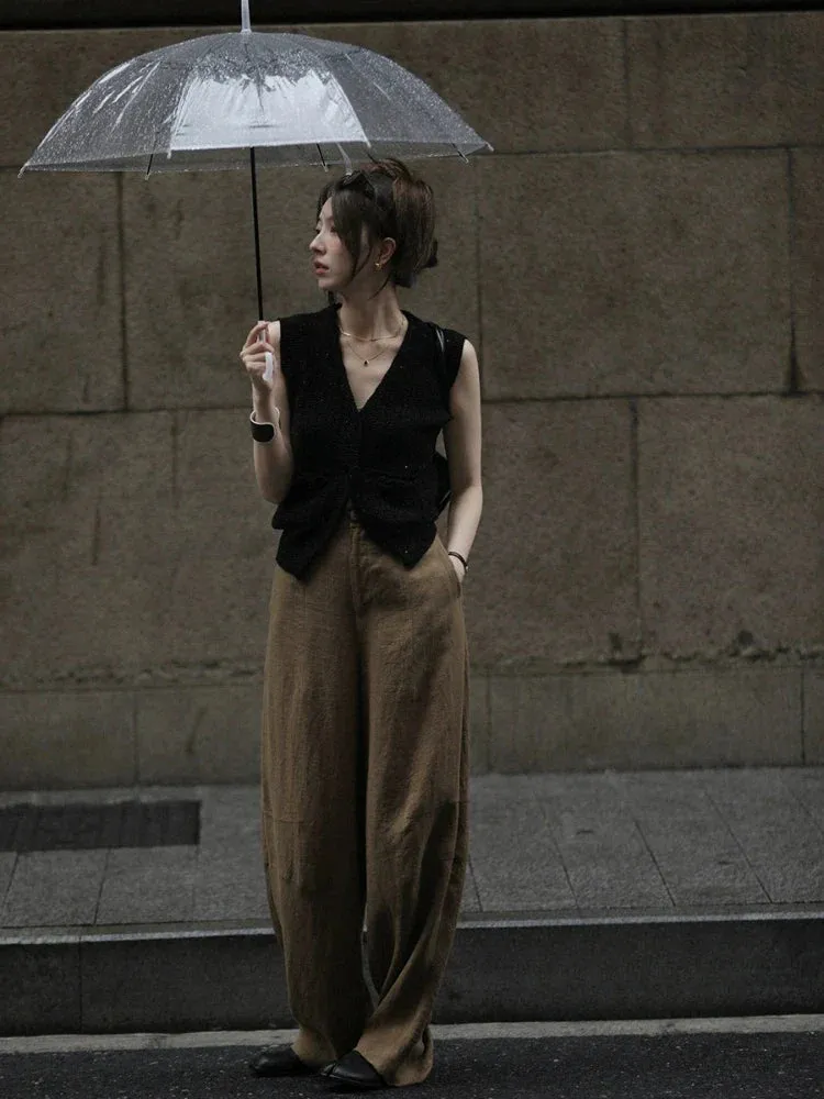 Women Oversize Streetwear Wide Leg Summer Trousers Office Pants