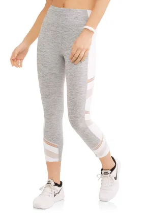 Women's Contrast Ankle Colorblock Performance Capri Legging