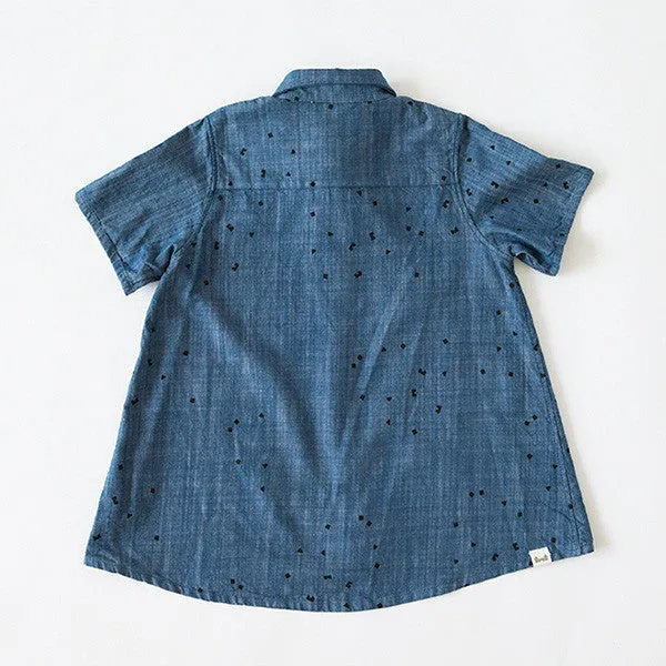 WORK/PLAY DRESS - LOGO PRINT - BLUE